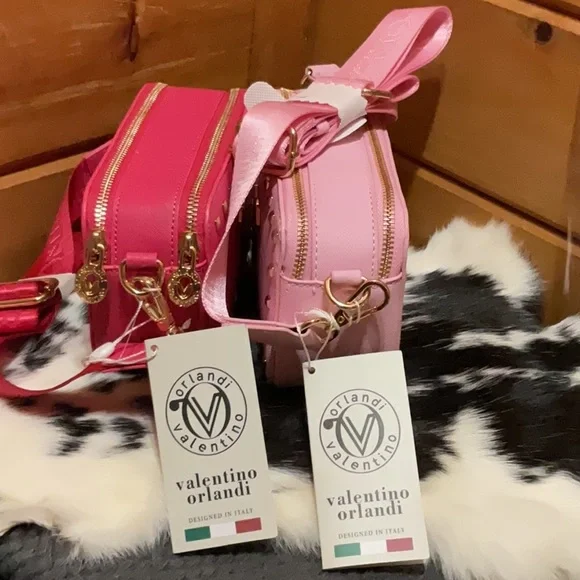 Valentino Orlandi Light Pink Studded Women's Bag NWT - Picture 3 of 4